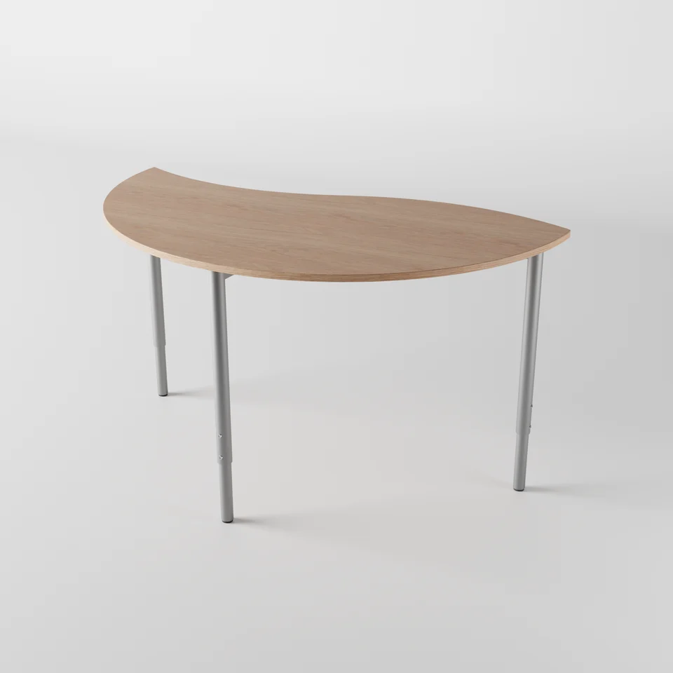 Connectable semicircular table