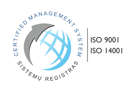 Sistemų registras — certified management system ISO 9001 and ISO 14001